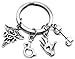 Kit's Kiss OT Occupational Therapist Keychain Occupational Therapy Gift Hand Massage Dumbbell Wheelchair OT Medical Symbol Charm