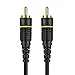 TNP Products Subwoofer S/PDIF Audio Digital Coaxial RCA Composite Video Cable (30 Feet) - Gold Plated Dual Shielded RCA to RCA Male Connectors - Black