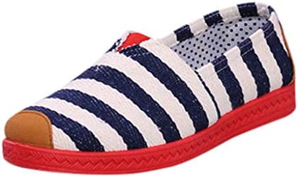 2019 New Womens Classic Canvas Round Toe Ballet Flats Slip On Plaid Star Pattern Loafers Work Shoes