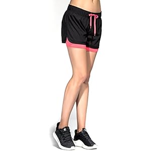CtopoGo 2-in-1 hardloopshorts voor dames, yoga, gym, sport, shorts, ademend, fitnessbroek, outdoor sportbroek…