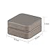 YAPISHI Travel Jewelry Case for Girls Women, Portable Storage Jewelry Box with Makeup Mirror, Small Jewelry Organizer for Earrings Necklace Rings Bracelet Watch Cosmetic, Leatherette Grey Display Case