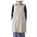 AOBBYBBS Soft Cotton Linen Apron Solid Color Halter Cross Bandage Aprons Japanese Style X Shape Double Pockets Kitchen Cooking Clothes Gift for Women Chef Housewarming -Beige