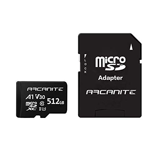Arcanite 512gb Microsdxc Memory Card With Adapter Uhs I U3 A1 V30 4k C10 Micro Sd Akv30a1512 Amazon Price Tracker Pricepulse