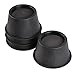 Round Circular Bed Risers Raise 2 Inch Heavy Duty Underbed Storage Furniture Riser Home Set of 4 (Black)