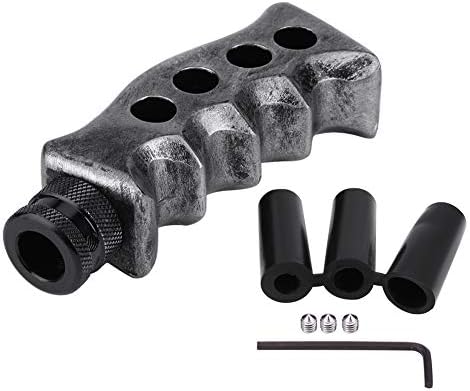 Qiilu Universal Manual Transmission Car Gun Grip Knife Handle Gear Shift Lever Knob Shifter(Titanium): Automotive