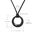 Hearbeingt Cremation Jewelry Urn Necklace for Ashes for Women Men, Circle of Life Eternity Memorial Pendant Ash Jewelry, Black