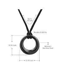 Hearbeingt - Collar para cenizas con círculo de la vida de la eternidad, de acero inoxidable