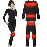Sunwill Thermal Underwear for Men&Women,Winter Heated Baselayer Clothing Indoor Outdoor Sports
