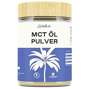 MCT ÖL Pulver – C8 – 500g – 50 Portionen – Keto – MCT ÖL Pulver aus Kokos – Kein Palmöl