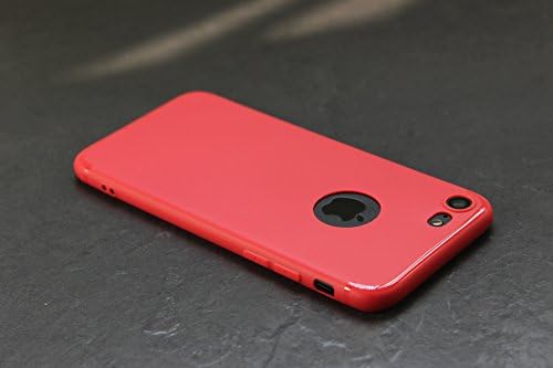SMAZ LIFE Iphone 7 Case Ultra-Light Grip and Durable Flex Phone Case Minimalist Style-Adorable Red