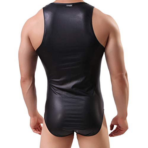 image for YUFEIDA Mens Suspenders Wrestling Singlet Leotard Thong Bodysuit Jumps