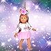 iBayda 2pc/Set Long Sleeve Veil Soft Unicorn Doll Dress Clothes with Headband for 18 inch Girl, Journey Girl Dolls