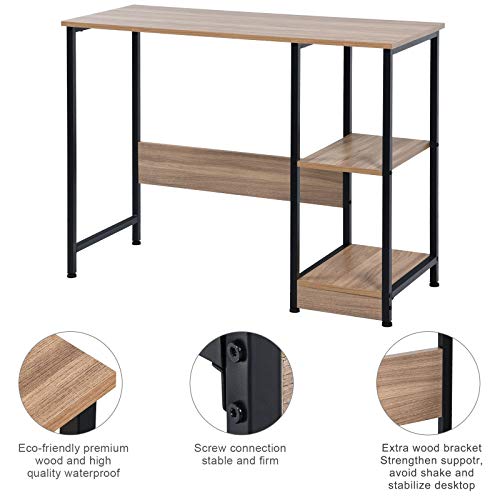 Wall Mounted Table, Fold Out Convertible Desk Multi-Function Computer Desk Writing Desk Home Office Wood Wall Floating… - Image 4