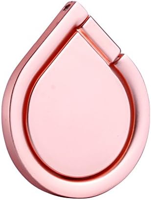 LuckyZone Cell Phone Finger Ring Holder for iPhone 7 7 Plus, Samsung Galaxy S8 S7 Edge, LG G5, HTC,MOTO, Tablet, Fit for Magnetic Car Mount, 360 Rotation, Water Drop Shape (Rose Golden)