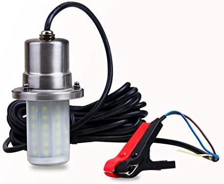 YIDA Fishing Attracting Light, 12V 30W, IP68 Led Underwater Lamp for Night Fishing (30W White Light)