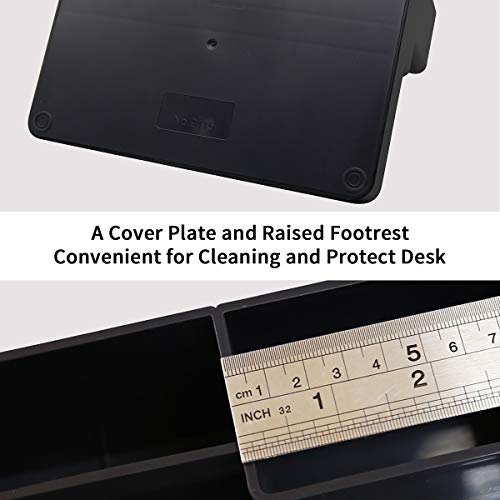 Desk Organizer Caddy with 5 Compartments Office Workspace Desktop Holder Stable Plastic Stationery Storage Box for Pencils,Markers,Erasers,Pens,Thumbtack (7.1" x4.8" x3.6")(Black)