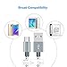 Micro USB Cable, [3FT+6FT+6FT+10FT] Nylon Braided Tangle-Free Micro USB Charging Cable Charge Cord for Android, Samsung, HTC, Nokia, Sony, Nexus, LG and More-[Grey + White]