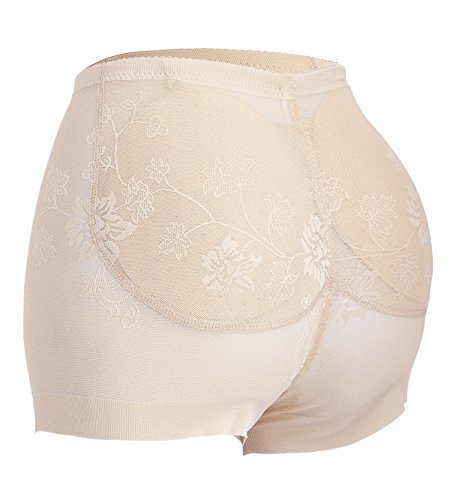 Butt Lifter Padded Panty Booty Enhancer Tummy Control Body Shaper Gotoly (4XL Fits 33.0-35.4 Inch Waistline, Beige(Buttock Abundant))
