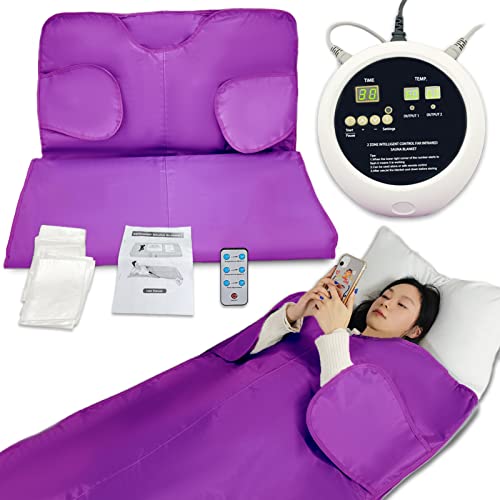 PINJAZE Sauna Blanket Far Infrared Sauna Bed Detox Blanket Patented