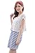 Bearsland Women's Breastfeeding and Nursing Striped Summer Dress with Shirt Over Top