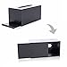 MyGift Modern Black Wood Grain Tissue Box Cover with Easy Refill Slide Out Bottom, Refillable Bathroom Facial Napkin Tissue Box Holder