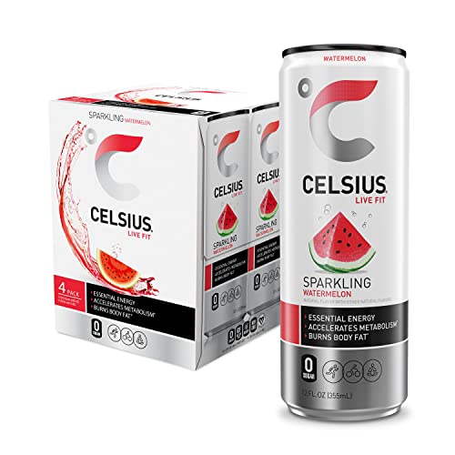 CELSIUS Sparkling Watermelon, Functional Essential Energy Drink 12 Fl