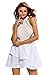 ZKESS Women's Sleeveless Lace Party Club Skater Dress X-Large Size White
