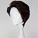 Miss U Hair Mens 70s 80s Short Wavy Brown Shaggy Wig Anime Cosplay Costume Wig Halloween