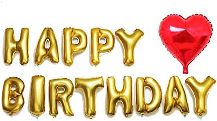 Lsunshine Cute Gold Alphabet Letters Balloons Happy Birthday Party Decoration Aluminum Foil Membrane Ballon