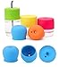 Tougs Silicone Sippy Straw Cup Lids for Toddlers Babies (Pack of 5) - 3 Drinking Straws Included - Reusable, Spill-proof, Durable - Stretches to Cover Tumblers, Yeti Rambler, Mason Jars, Cups and Mugs