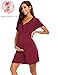 Ekouaer Maternity Nursing Gown,Labor and Delivery Pajama (Wine Red, Large)