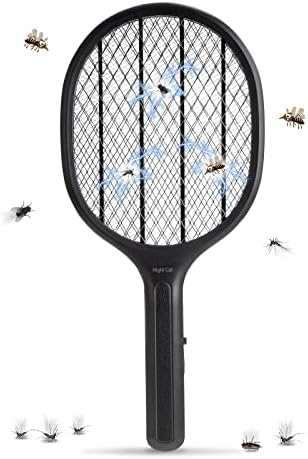 MUCH USB Rechargeable Electric Mosquito Swatter & Fly Zapper Racket - Bug Insect Trap With Night Light, 2W