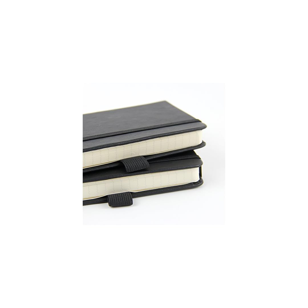 (2Pack) Pocket Notebook 9x14cm, Small Hardcover Journal with Pen