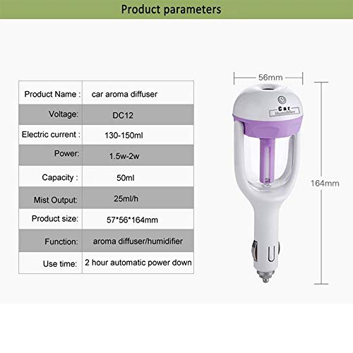 MIGHTYDUTY Car Air Humidifier Aromatherapy Essential Oil Diffuser Freshener Diffuser Pink - Thumbnail 6