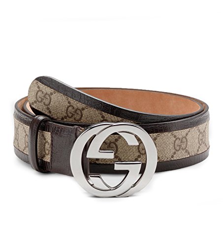 Gucci original gg canvas belt with interlocking g buckle 114874 9…