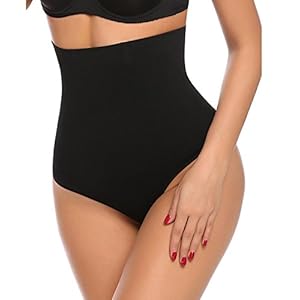 NINGMI Women Tummy Control Shapewear Thong Seamless Panties Hi-Waist...
