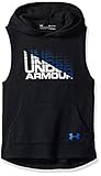 Under Armour Boys Rival Sleeveless Hoodie, Black (001)/Royal, Youth Medium