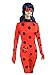 DAZCOS Women's Red Ladybug Costume Adult Cosplay Jumpsuit (Medium)