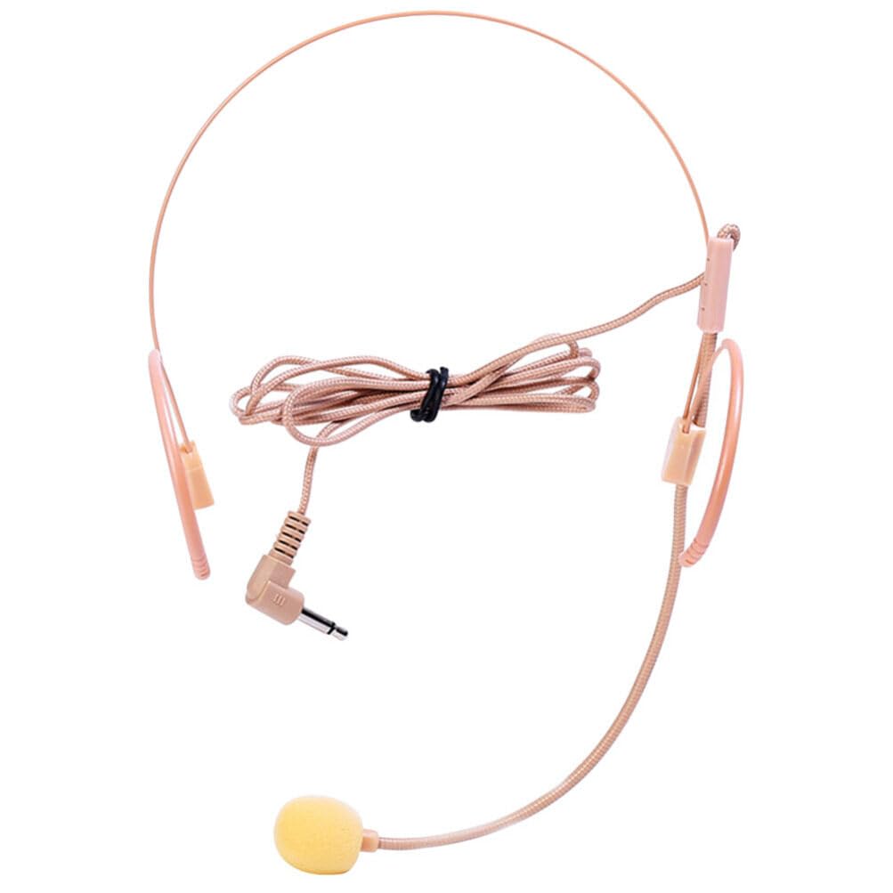 Milisten Headset Microphone for Singing and Speaking Lightweight Head-Mounted Mic with Flexible Wired Ear Microphone for Teachers Performers Tour Guides Portable Sound Amplification