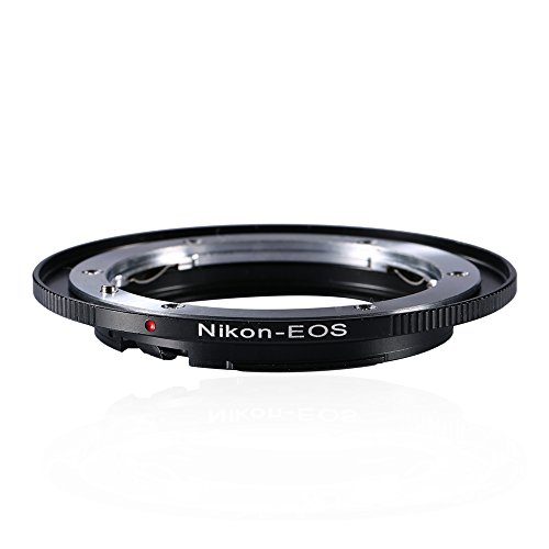 Beschoi Lens Mount Adapter for Nikon Nikkor F Mount AI Lens to Canon EOS (EF, EF-S) Mount DSLR Camera Body (Best Nikon To Canon Lens Adapter)