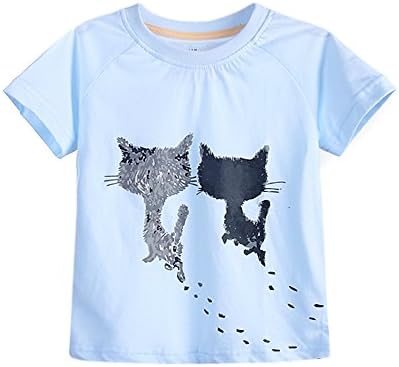 Baby Little Girls' Short Sleeve Cotton T-Shirt Tops Glow In The Dark (2T, 6219)