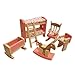 HNVOUER Dollhouse Furniture, Wooden Dollhouse Furniture, Dollhouse Furniture Set, Colorful Wooden Dollhouse