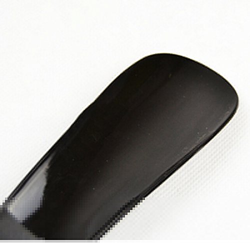 2 Pcs Shoe Horn Black Plastic Shoe Horn Strong Flexible Travel Small Short Easy Hook Hole Hoe Horn Lifter Small by OBANGONG - Thumbnail 4