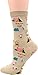Women's Soft Cotton Cute Animal Patterned Fun Crew Socks 2 Pairs Camping