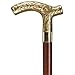 Men Derby Cane Walnut Maple, Solid Brass Handle  -Affordable Gift! Item #HAR-9112407