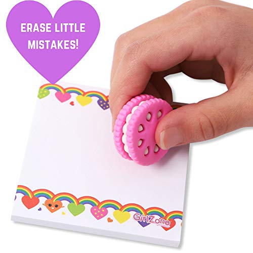 GirlZone: Unicorn Party Fruit Scented Erasers for Kids, Great Gift for Girls