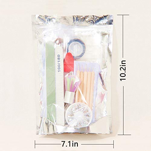 Nail Art Set Professional DIY Nail Art Supplies with 10pcs Nail Painting Brush, 5pcs Wood Dotting Pen,10pcs Multicolored Nail Striping Tape etc,Nail Art Tools Manicure Kits Various (color-1)