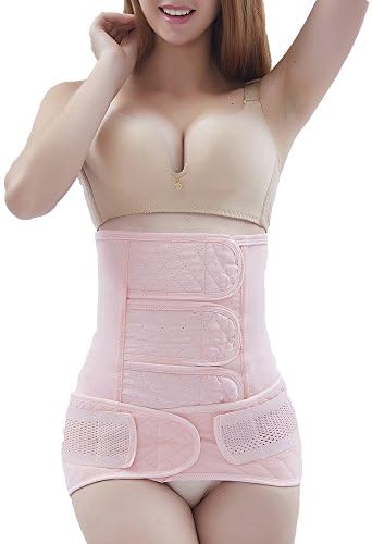 Women Postpartum Support - Recovery Belly/Waist/pelvis Belt Body Shaper Postnatal Shapewear (X-Large, Pink)