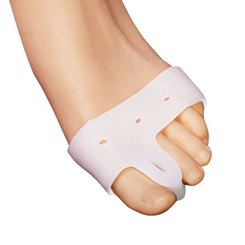 FootMatters Silicone Soft Gel Bunion Toe Corrector Metatarsal Strap - 1 Pair