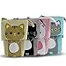 Pencil Holder, Cartoon Cute Cat Pencil Case Telescopic Canvas Pencil Pouch Multifunctional　Stationery Pen Case Box with Metal Zipper for Girls & Children (Gray)
